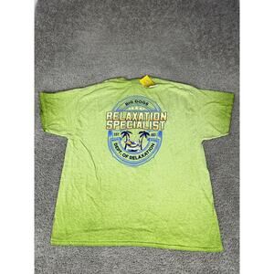 Big Dogs Relaxation Specialist Shirt Mens 2XL Green Beach Hammock Graphic Tee